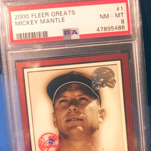 ⚾🏆Mickey Mantle "Fleer Greats Of The Game Seal" Portrait Card🏆⚾ - Picture 4 of 4